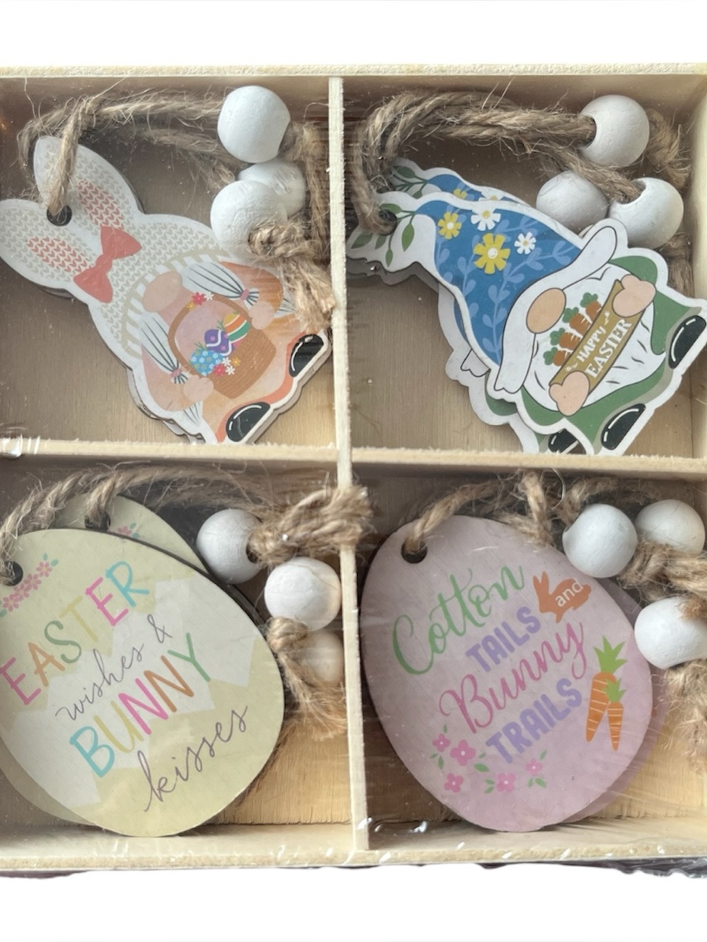 Easter Decor Bundle Bunny Signs Garland Ornaments Spring Decor Set - Picture 6 of 16